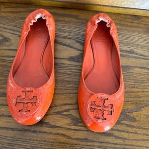 Orange Tory Burch flats